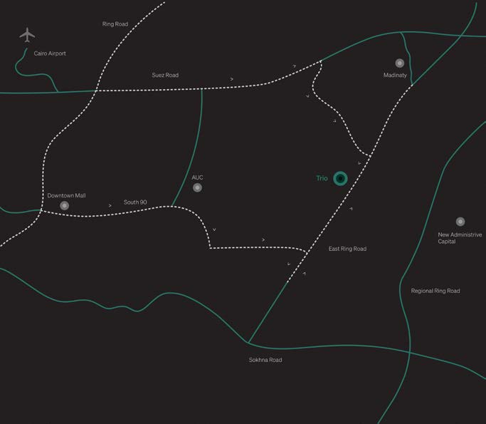 كمبوند تريو جاردنز إم تو التجمع الخامس – Trio Gardens New Cairo