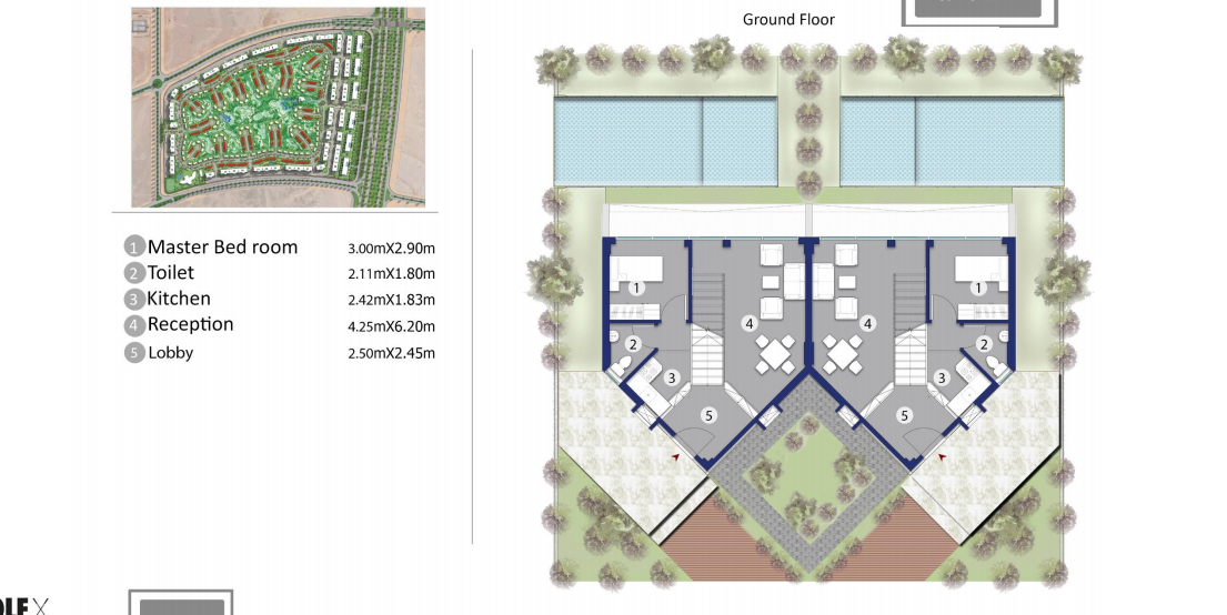 بمساحة 106 متر شقق للبيع في مشروع جولف بورتو كايرو