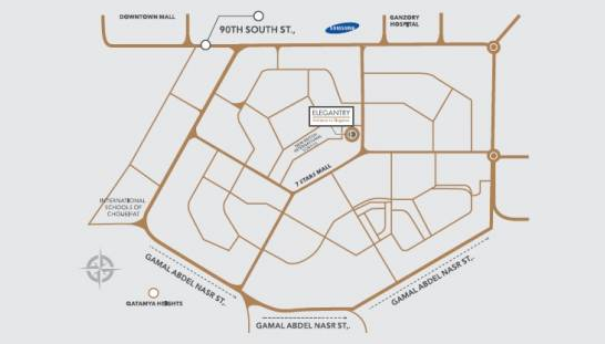 عيادة للبيع في أفضل مولات القاهرة الجديدة مول Elegantry بمساحة 94 متر