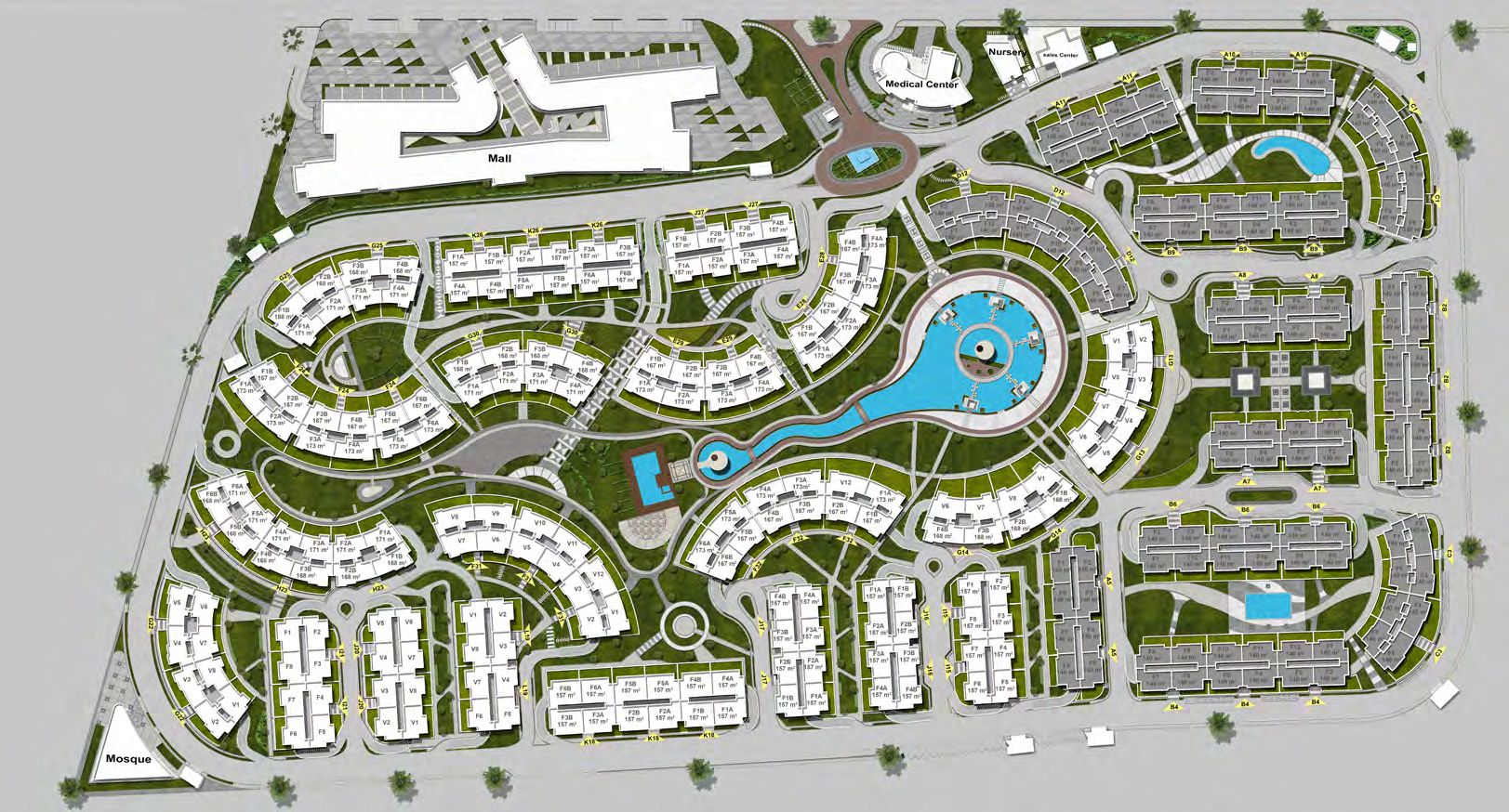 كمبوند ليك فرونت 6 اكتوبر معمار المرشدي – Lakefront October Compound