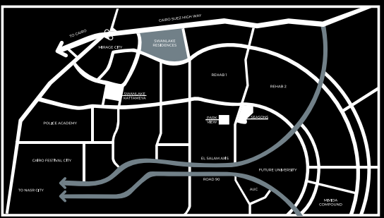 للبيع بالتقسيط شقة 113 متر في Swan Lake New Cairo