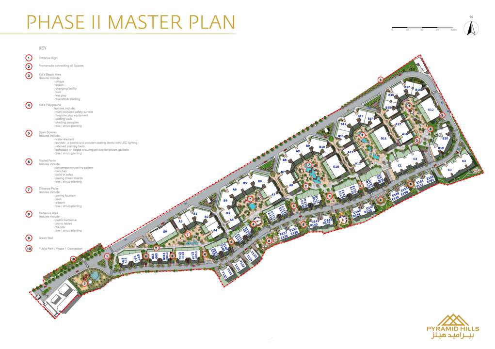 كمبوند بيراميدز هيلز أكتوبر أورا – Pyramids Hills Compound 6 October