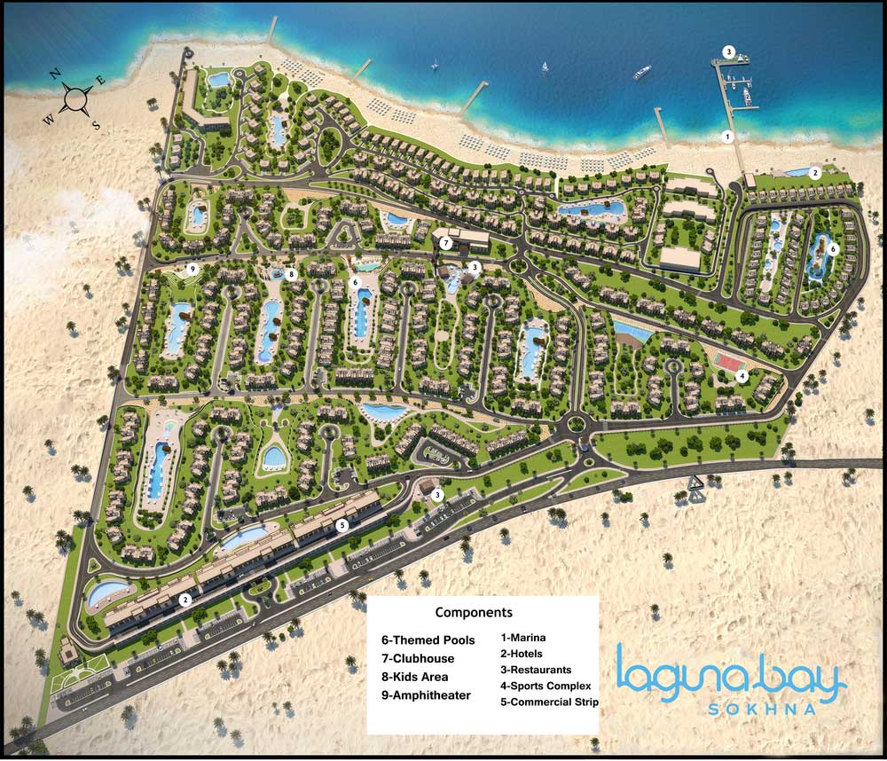 تحت سعر السوق شاليه 145م للبيع في laguna bay sokhna
