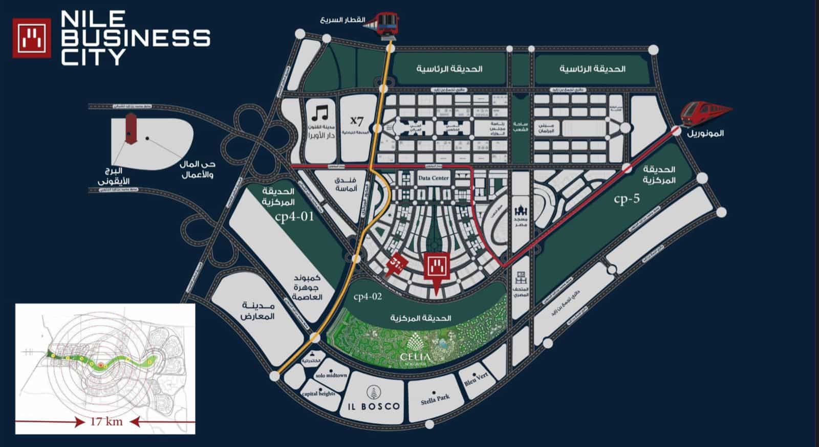 وحدات بمساحة 66 متر للحجز في مشروع نايل بيزنس سيتي