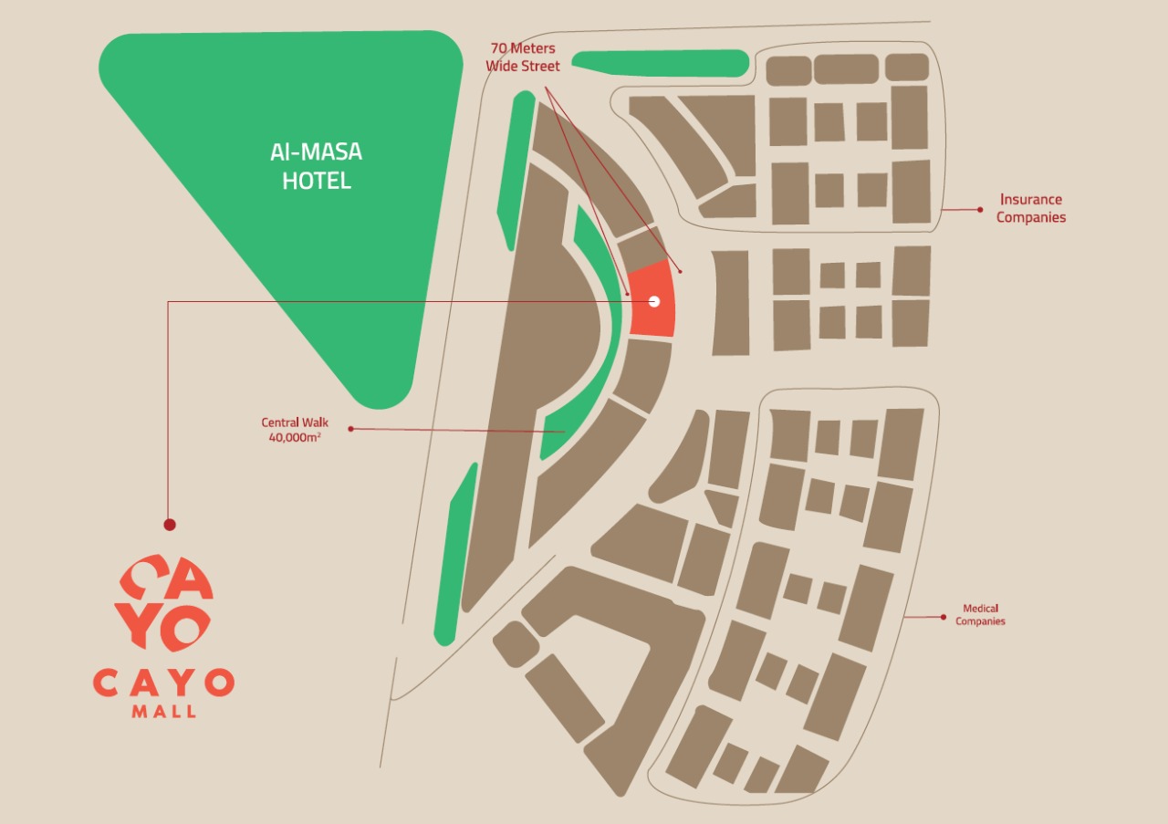 محل العمر 90م مقدم 10% في مول كايو العاصمة الإدارية الجديدة