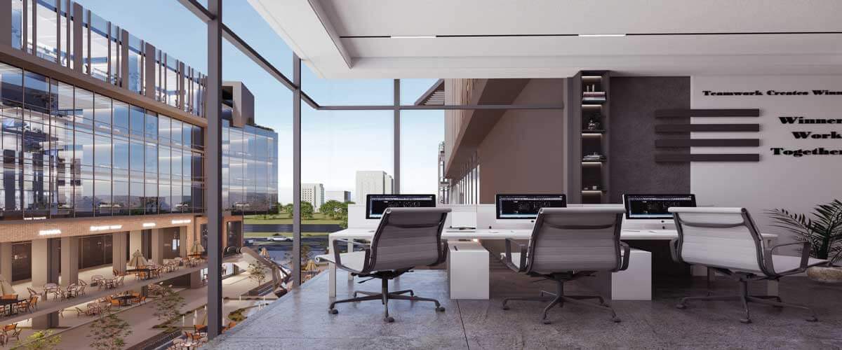 إمتلك مكتب في ايجوال التجمع بمساحة تبدأ من 72 متراً