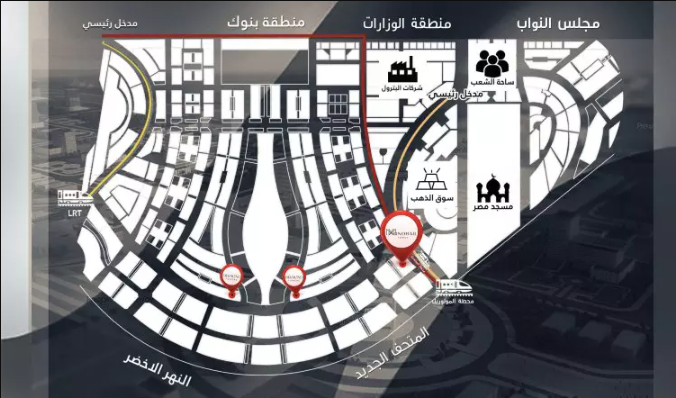 محلك بمساحة 44 متر في مول مونوريل تاور بتسهيلات في السداد