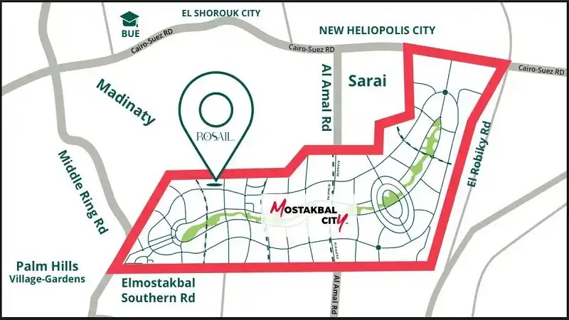 Rosail City Mostakbal City Compound Khaled Sabry