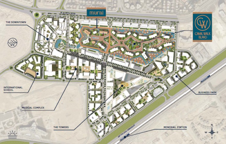 Canal Walk Island Compound Arkan Palm