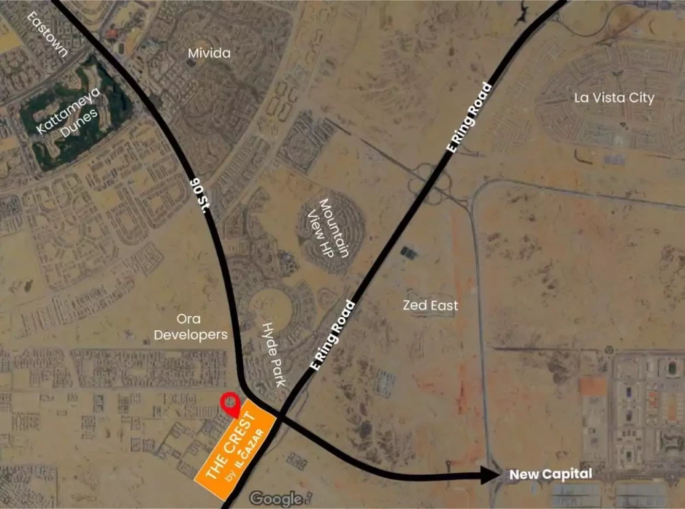 احجز وحدة بمساحة 225 متر في مشروع ذا كريست القاهرة الجديدة