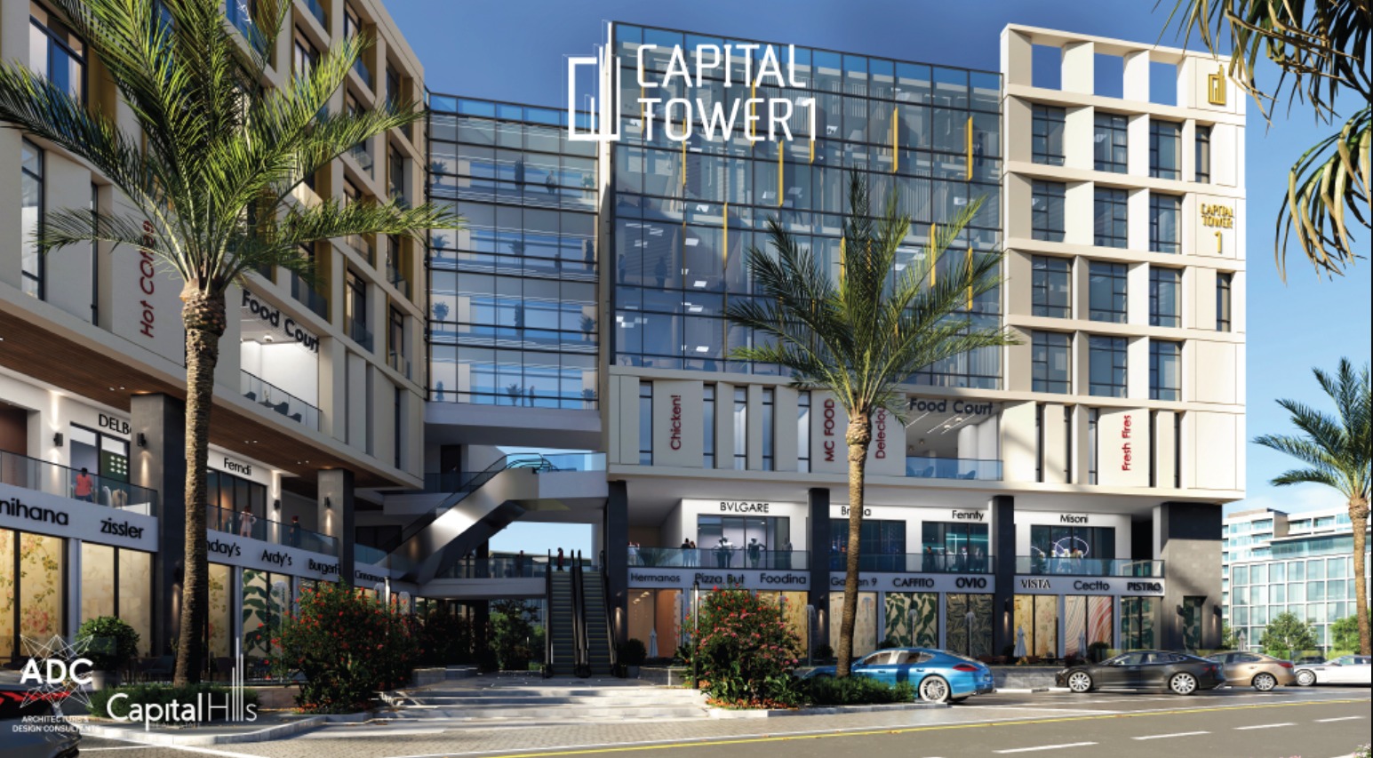 محل للبيع في كابيتال تاور 6 أكتوبر بمساحة 105 متر