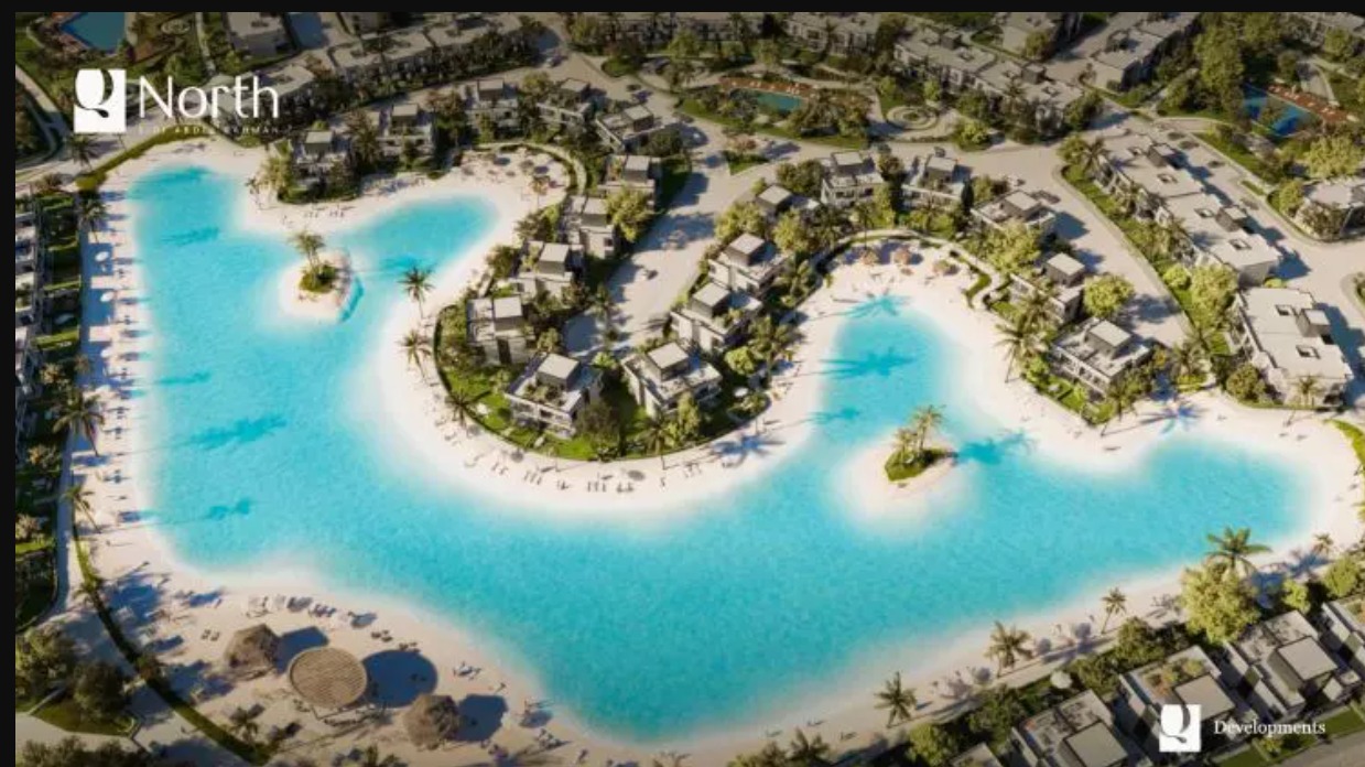 بسعر مغري شاليه 164م بمنتجع كيو نورث الساحل الشمالي فيو رائع