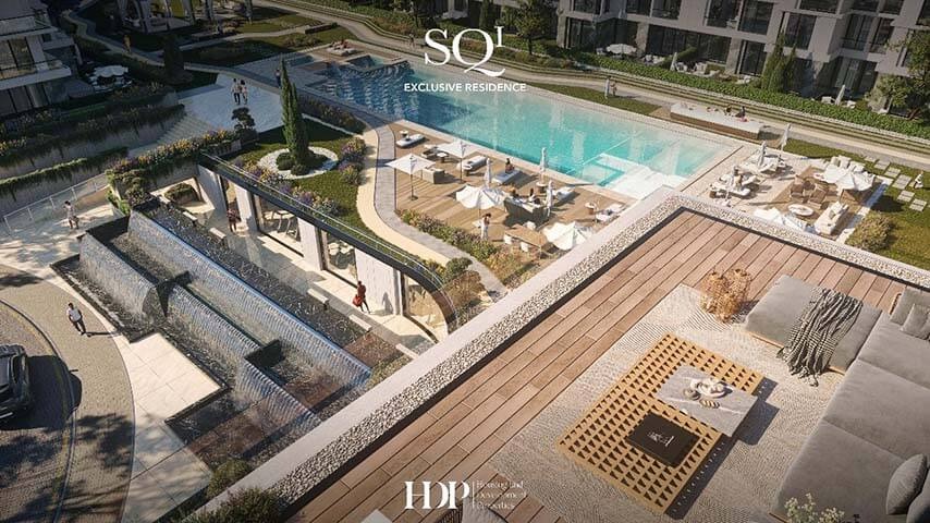 اسكن في كمبوند SQ1 القاهرة الجديدة شقة بمساحة 180 متر