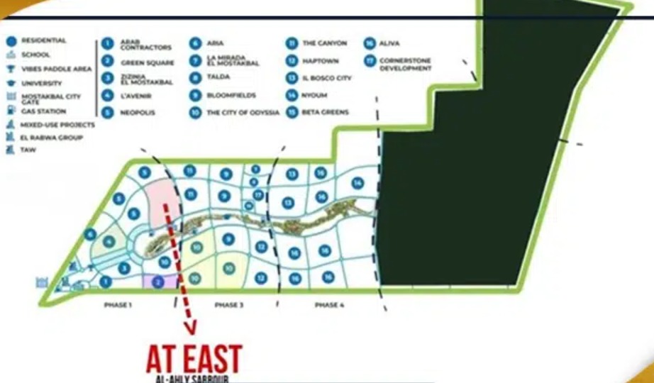 تفاصيل بيع فيلا بمساحة 254 متر في ات ايست المستقبل