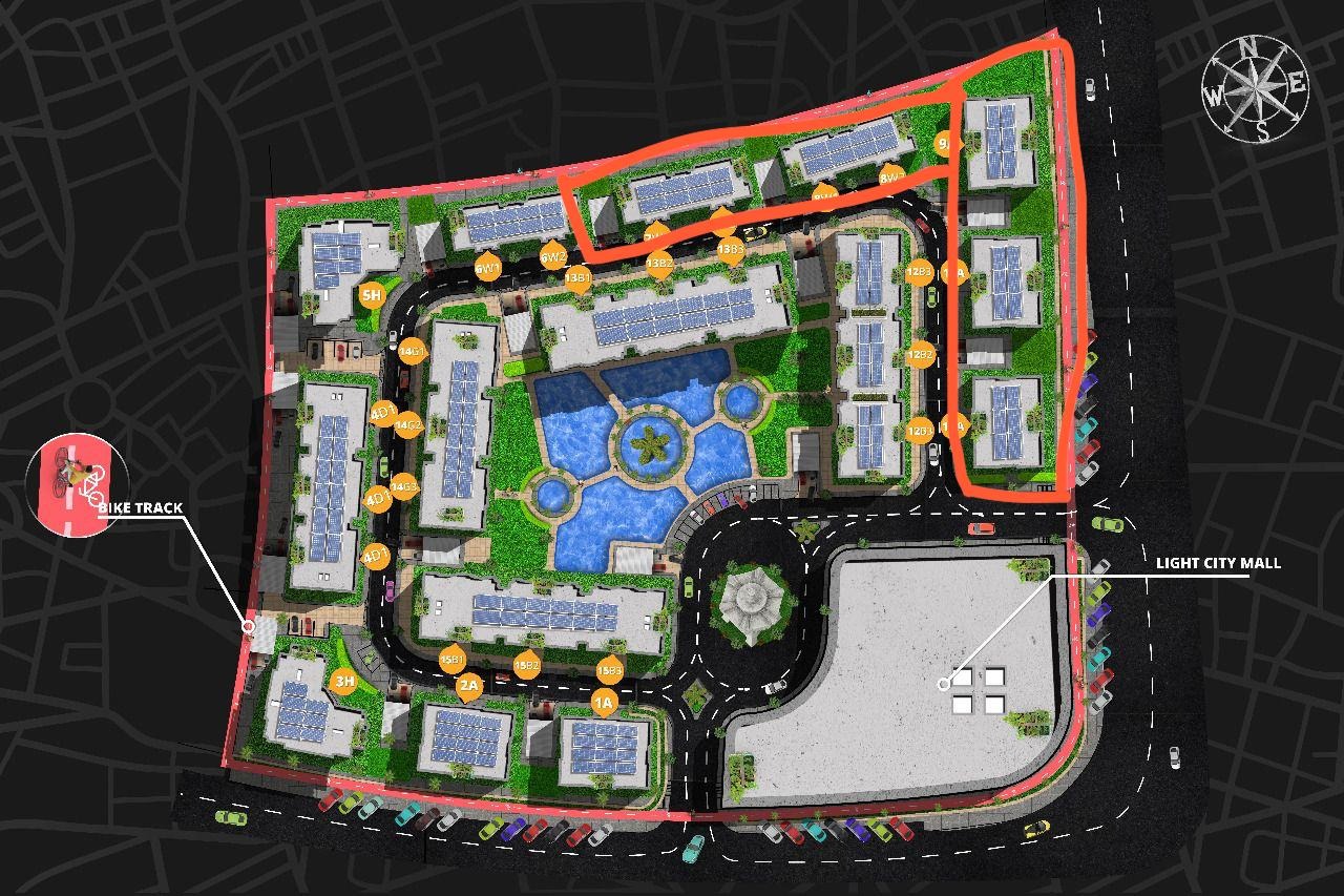 أحصل على شقة في كمبوند لايت سيتي العاصمة بمساحة 200 متر