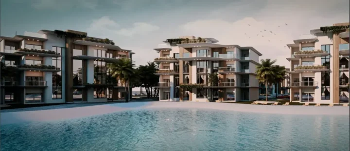 للبيع بالتقسيط شاليه 120 متر في قرية سانسا الساحل الشمالي