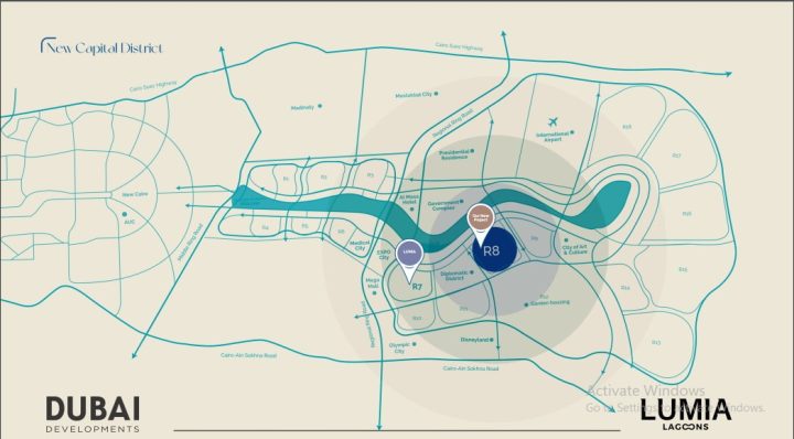 استلم شقتك في اكبر كمبوندات العاصمة الجديدة كمبوند لوميا لاجونز بمساحة 135م