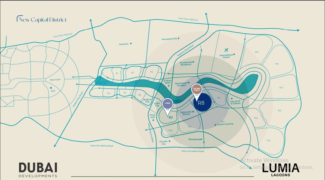 Lumia Lagoons New Capital Compound Dubai Development